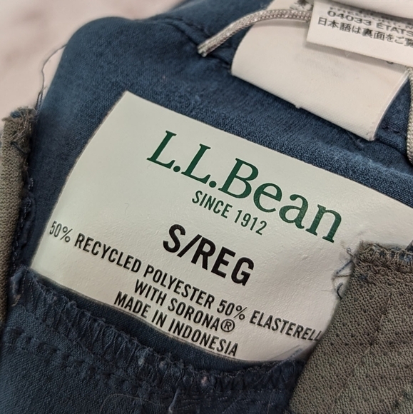 LL Bean Pants Womens Small R Cargo Blue Tropicwear Stretch Ripstop Pull On Storm - Picture 4 of 13